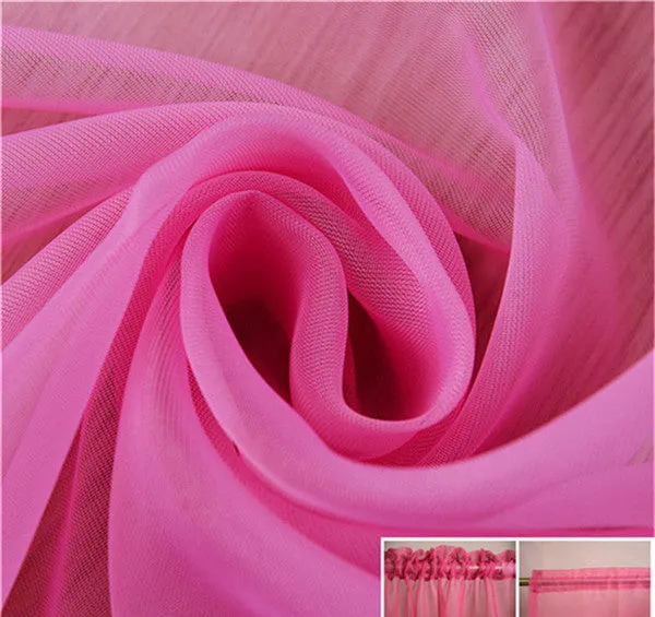 Fashion Tulle Window Screening Blinds Sheer Voile Curtain for Cafe Kitchen Living Room Balcony Decor
