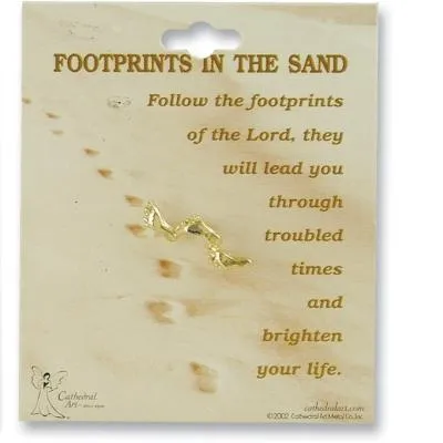Footprints in the Sand Pin (Gold)