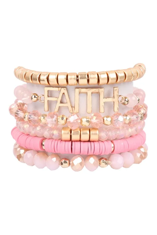 For we walk by faith, not by sight. Beaded Bracelet