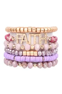 For we walk by faith, not by sight. Beaded Bracelet