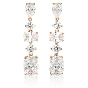 GEORGINI ICONIC BRIDAL CHRISTINA EARRINGS ROSE GOLD