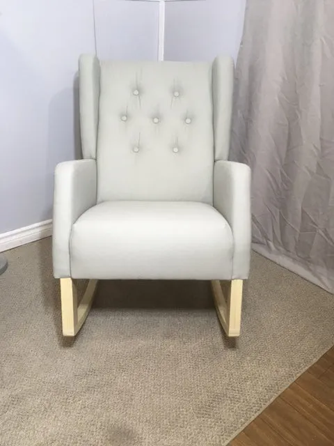 Great Deal! Manhattan Wingback Rocker With Button-Tufted Back (7 buttons)