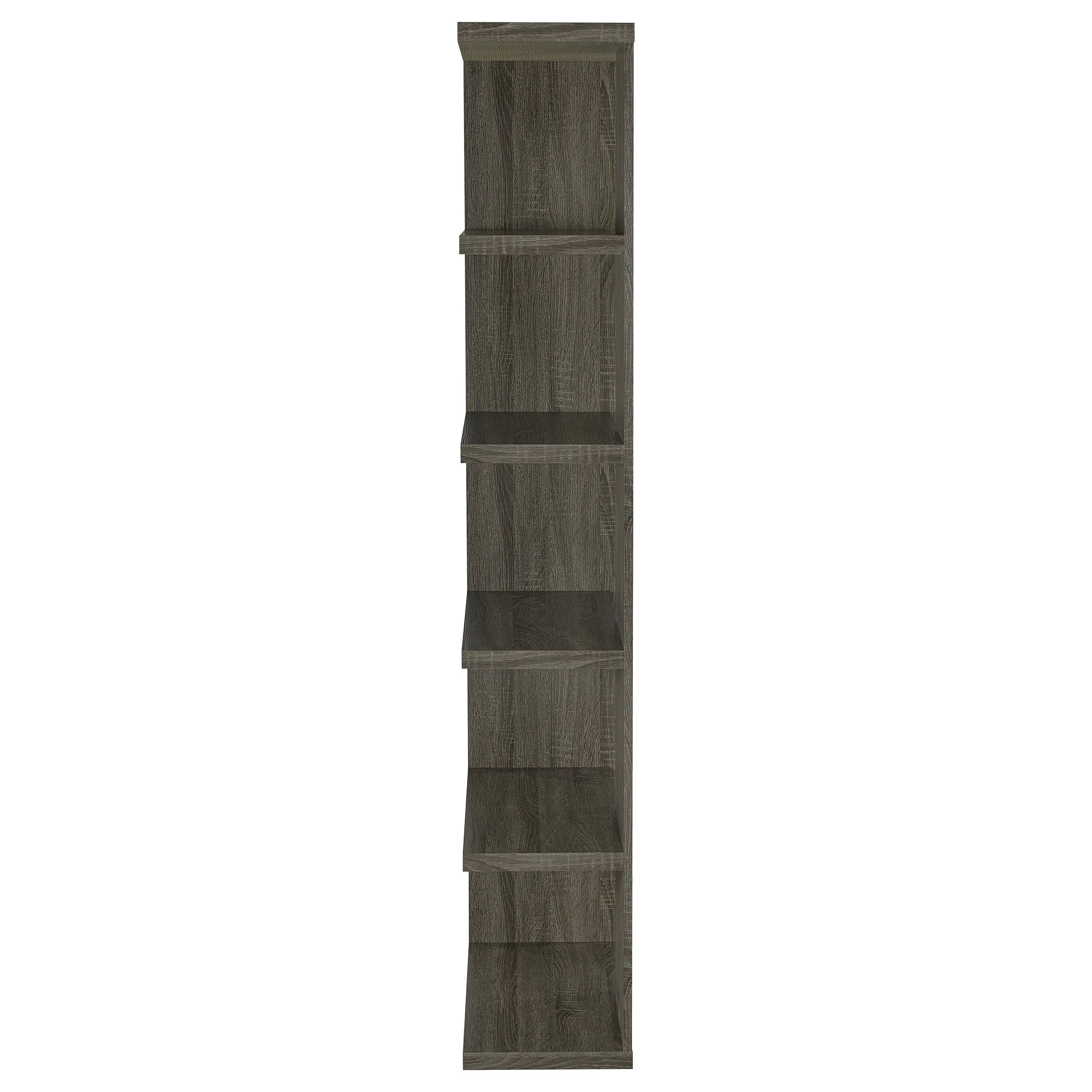 Harrison 71-inch 5-shelf Bookshelf Weathered Grey
