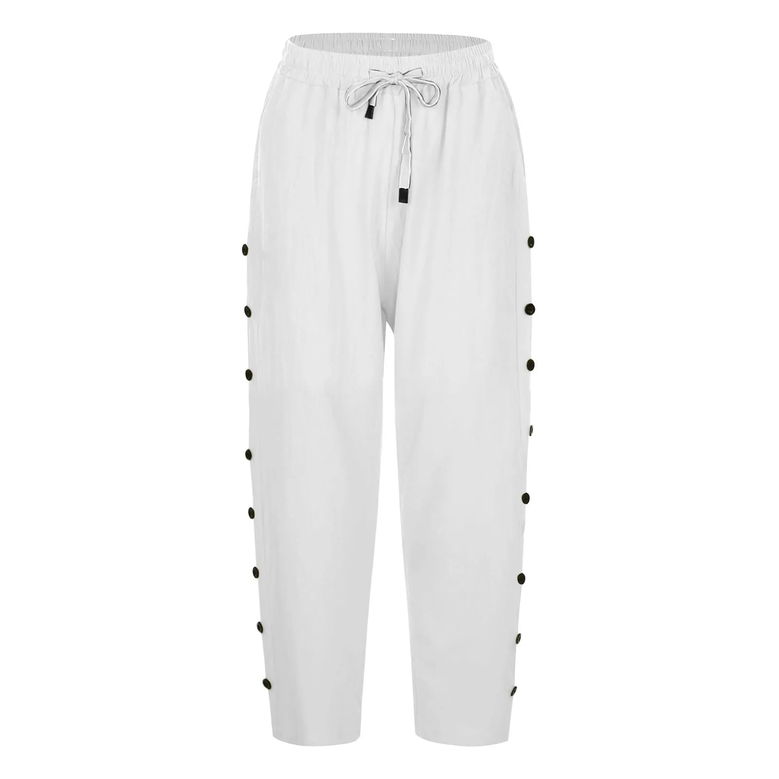 haul Store Clearance Outlet Capri Pants for Women High Waisted Striped Lightweight Summer Ladies Pinstripe Petite Capris Petite Length Pants Deals Under 10 Dollars