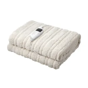Heated Throw Rug Blanket Washable Sherpa Flannel