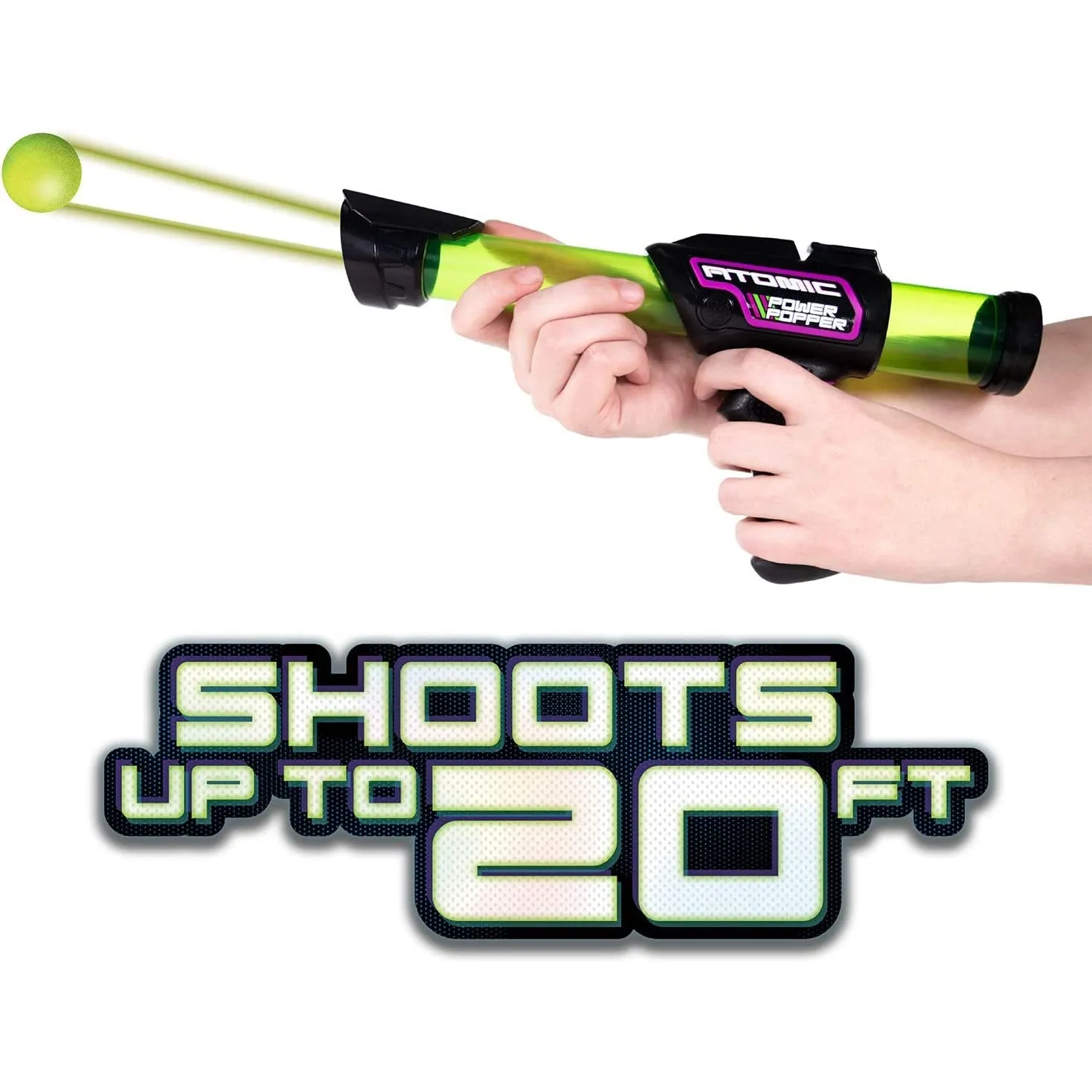 Hog Wild Atomic Power Popper 6X - Rapid Fire Foam Ball Blaster