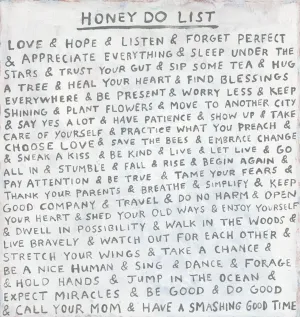 Honey To Do List Art Print