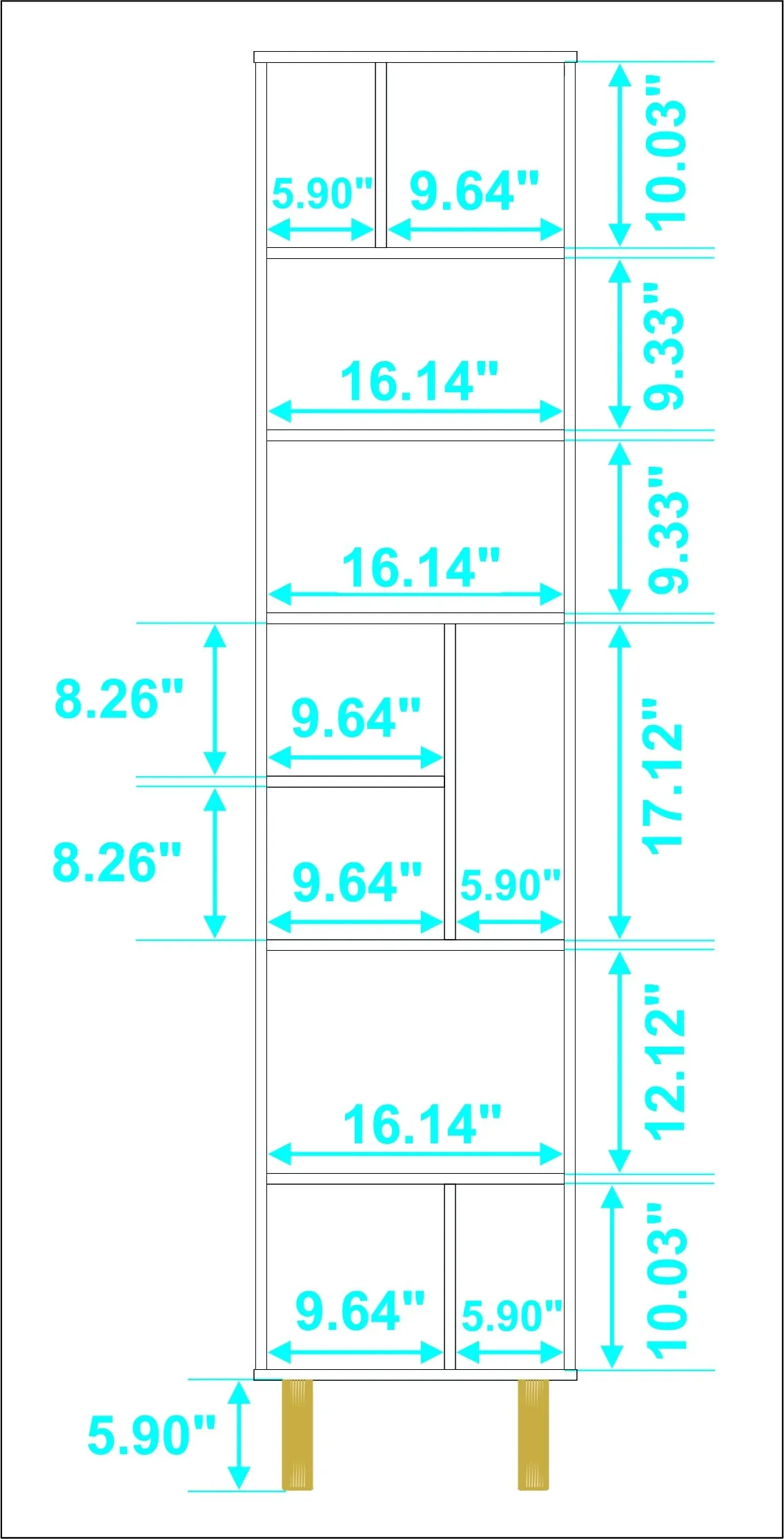 Iko 78" White Modern Abstract Open Shelving Unit