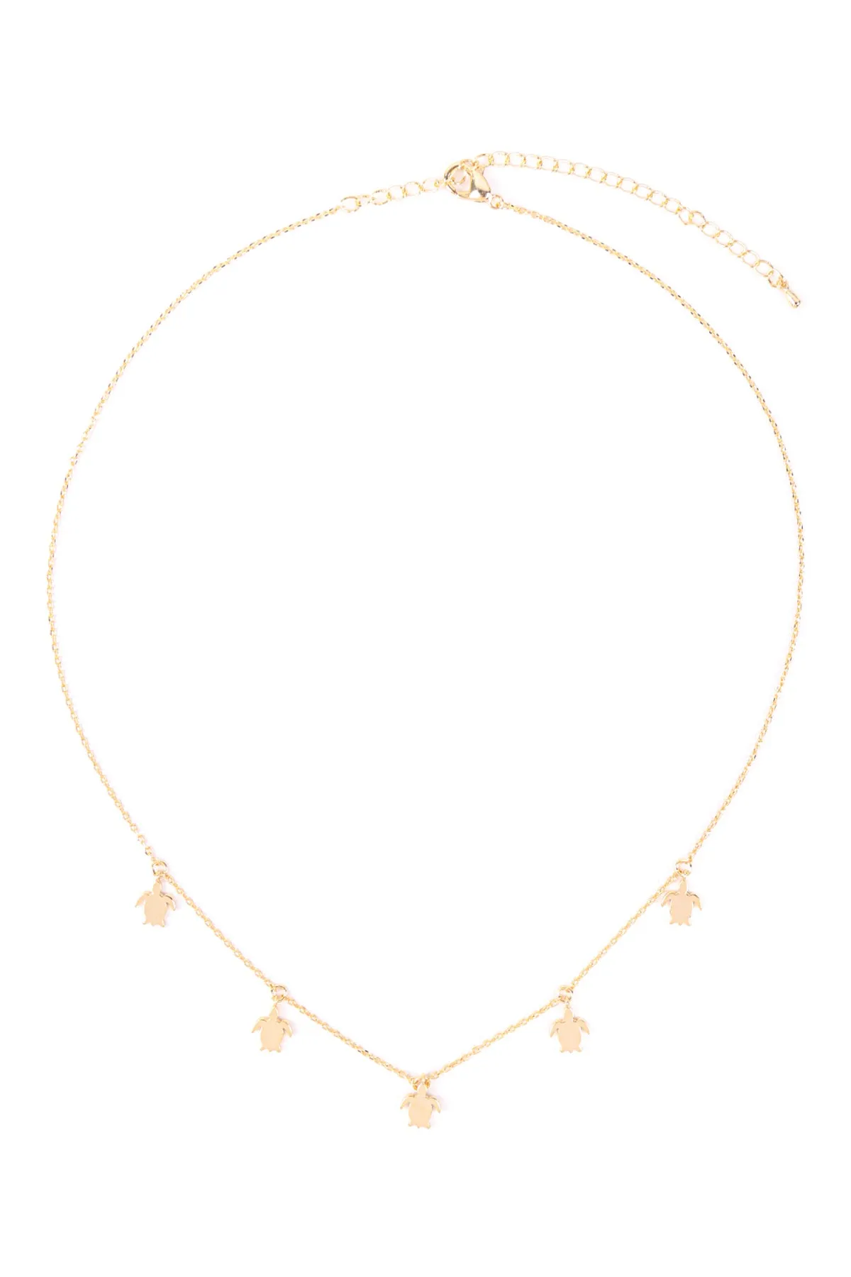INB318 - TURTLE DAINTY STATIONARY CHARM NECKLACE