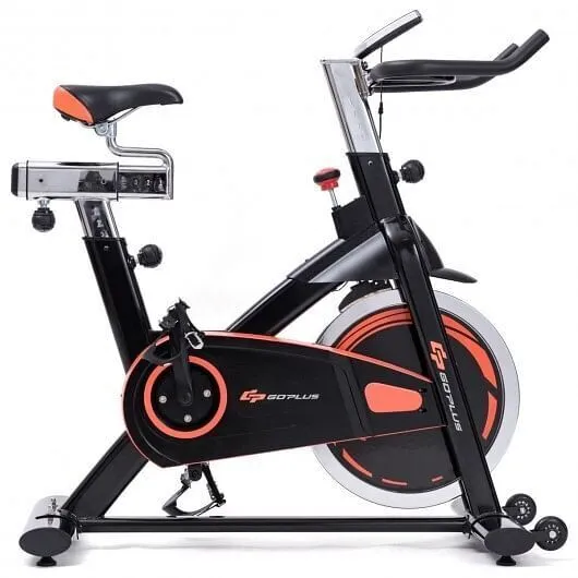 Indoor Fixed Aerobic Fitness Exercise Bicycle with Flywheel and LCD Display - Co