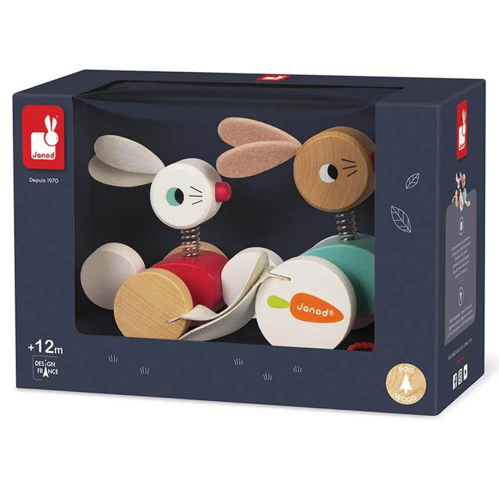 Janod Pull Along Rabbits