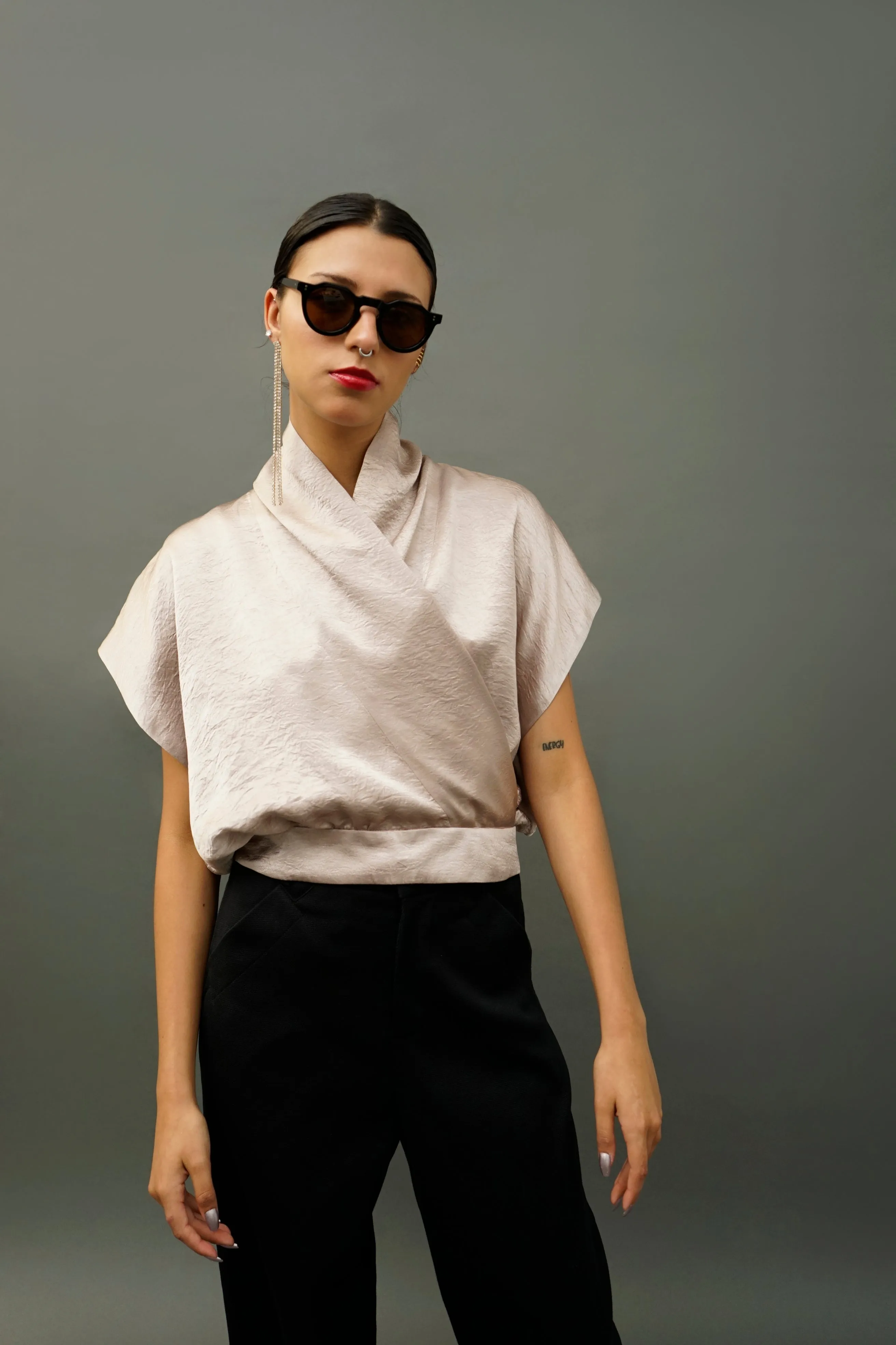 Jules Lavender Short Kimono Style Top