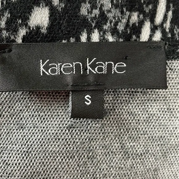 Karen Kane Black &amp; White Snakeskin Print Knit Pencil Skirt - Size Small