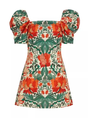 Kelly Dress in Egret Wild Blossoms