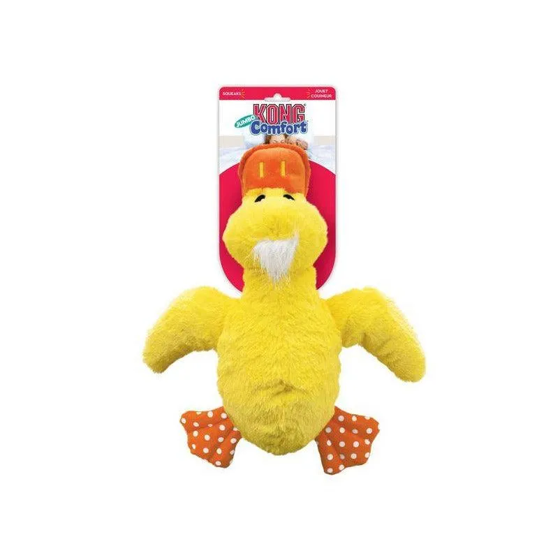 KONG Comfort Jumbo Plush Dog Toy - Yellow Duck