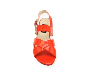 Ladies leather flat Sandal LS13