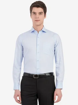 Light Blue Dobby Slim Fit Formal Shirt | Metal