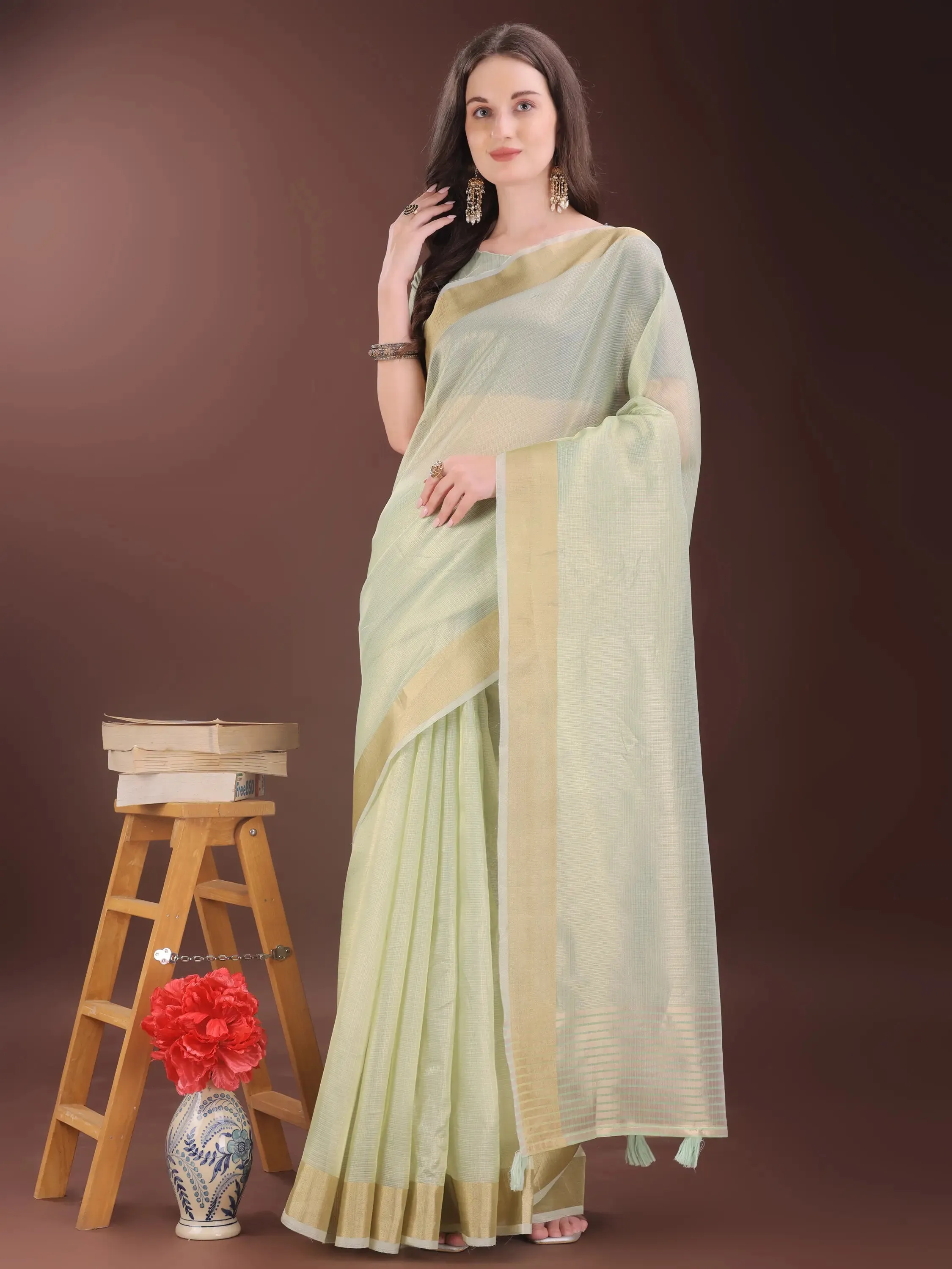 Light Green Organza Saree