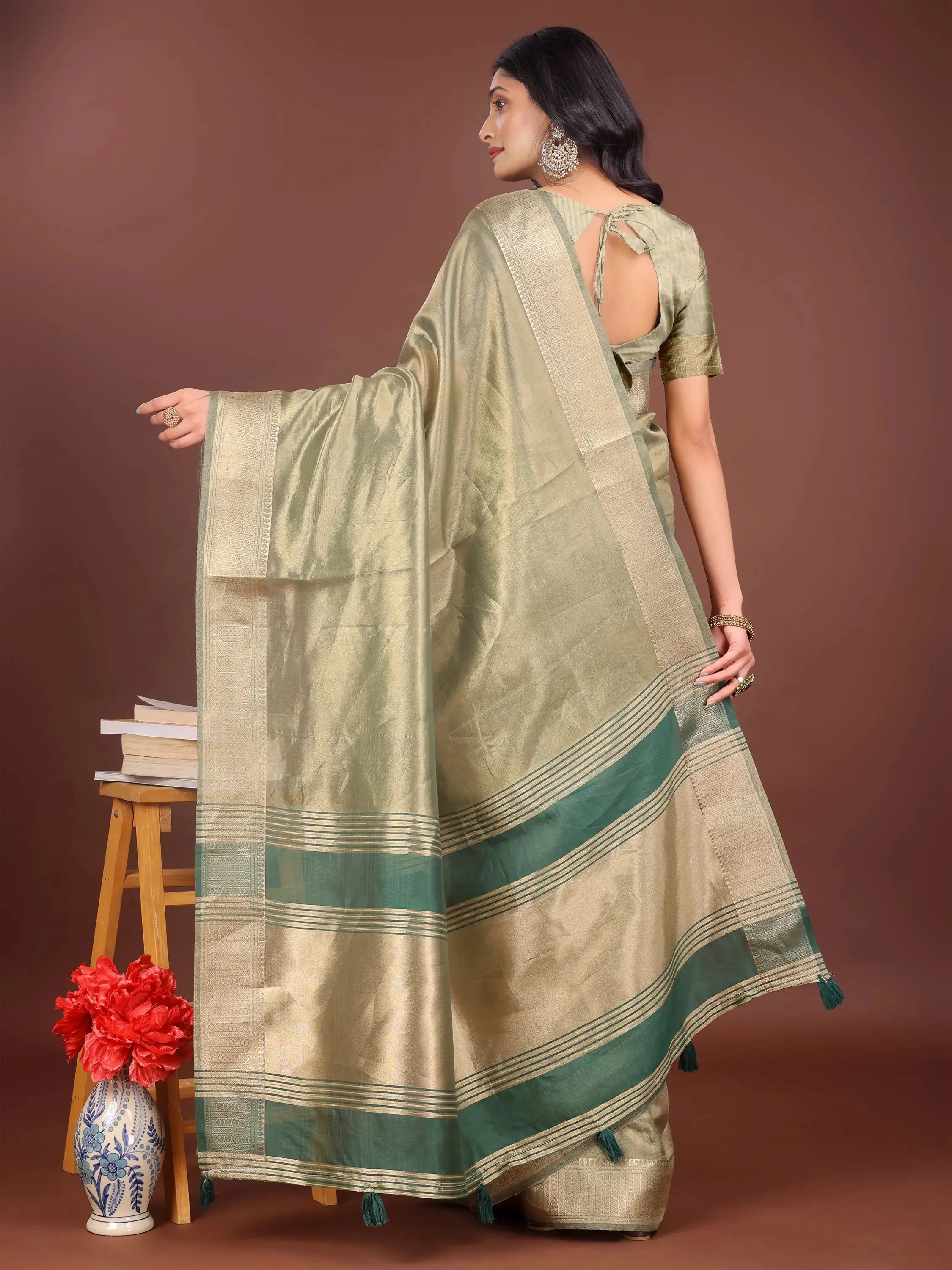 Light Green Organza Saree