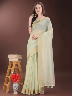 Light Green Organza Saree