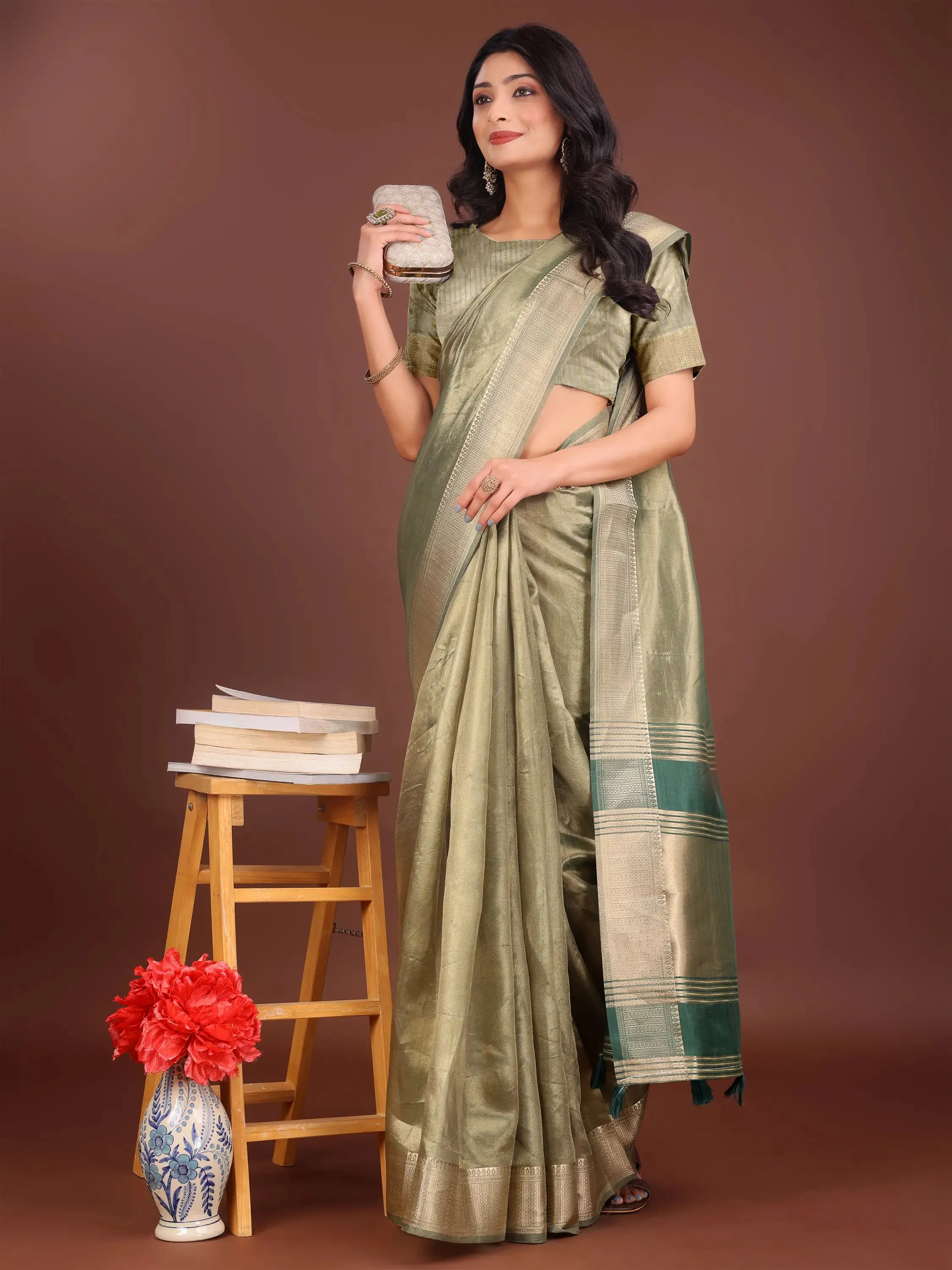 Light Green Organza Saree
