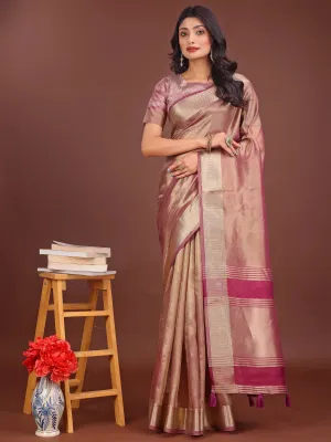 Light Pink Organza Saree