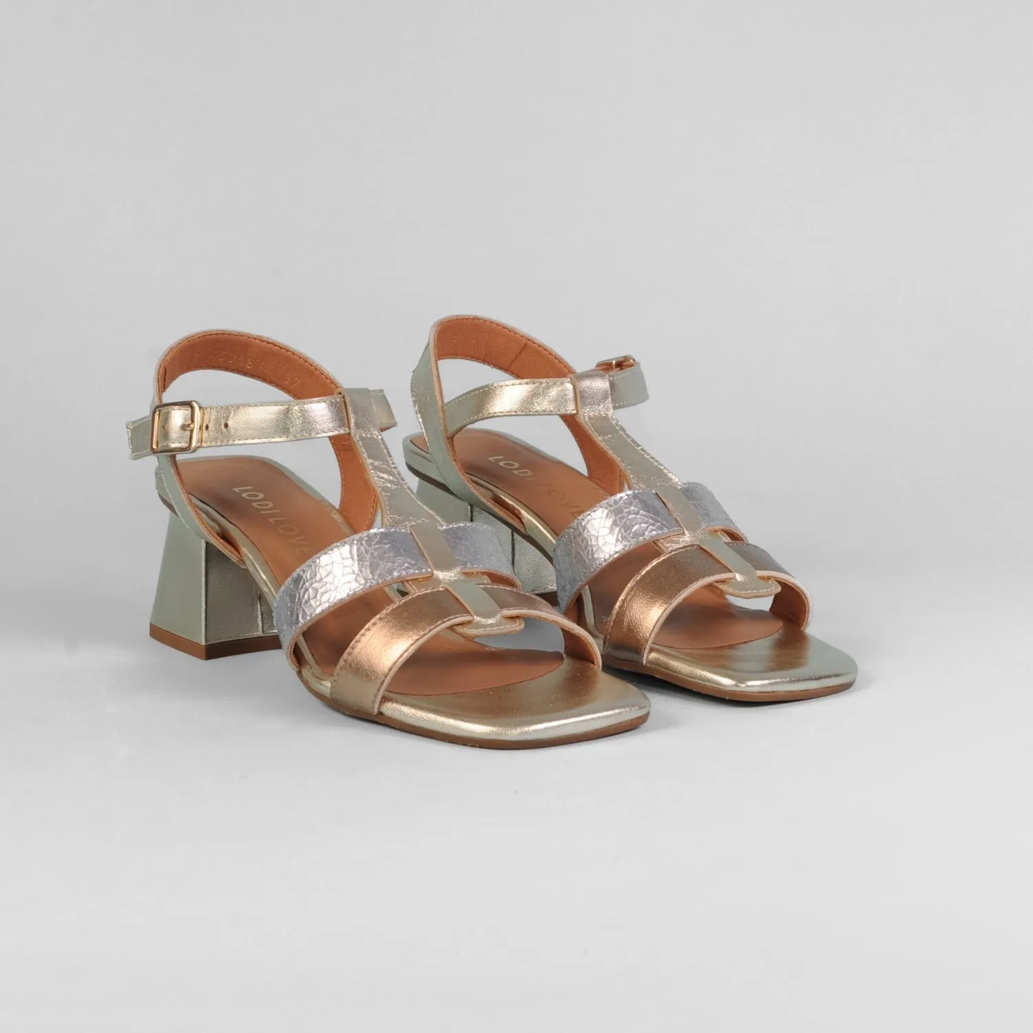 Lodi - MIL5214 Gold Multi Sandal