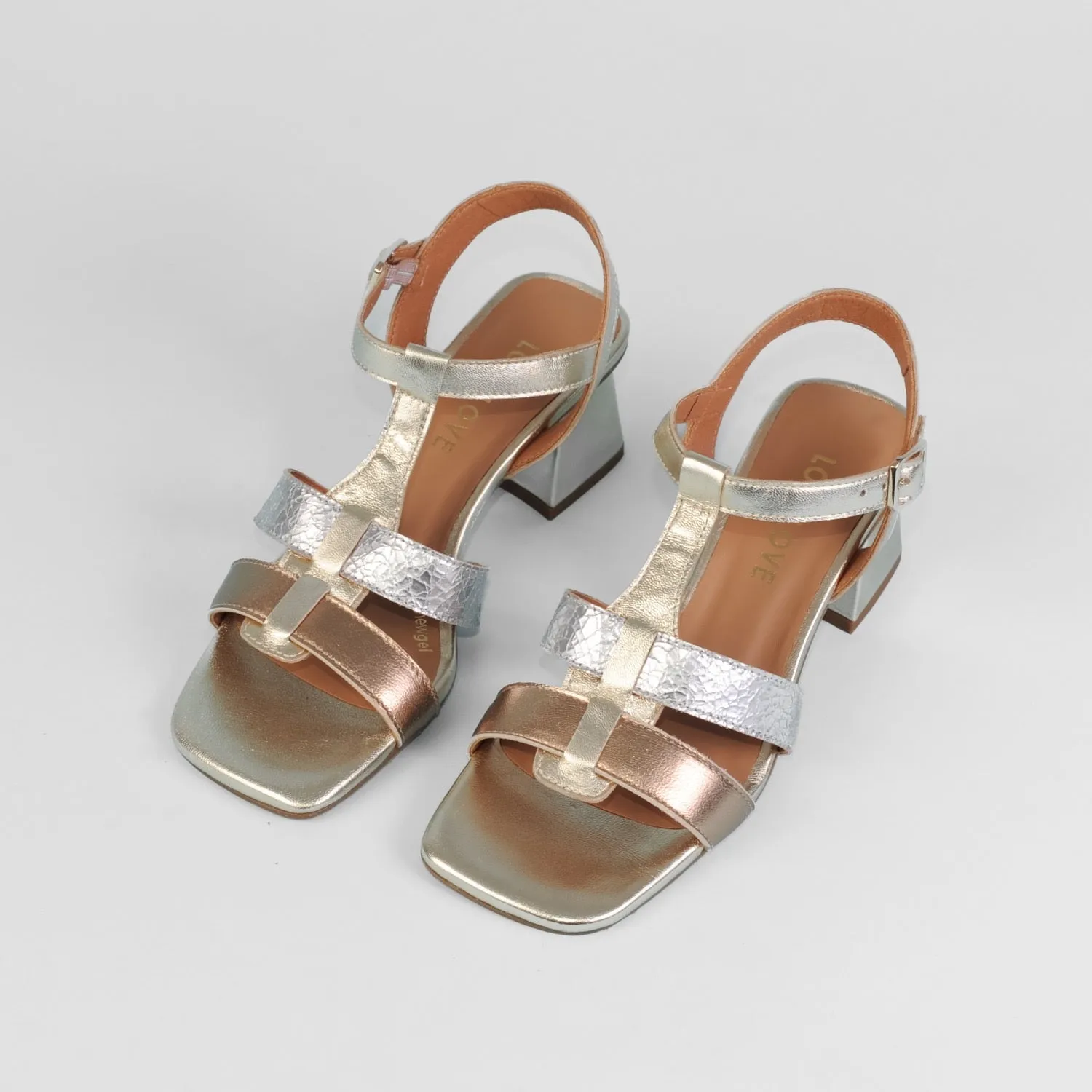 Lodi - MIL5214 Gold Multi Sandal