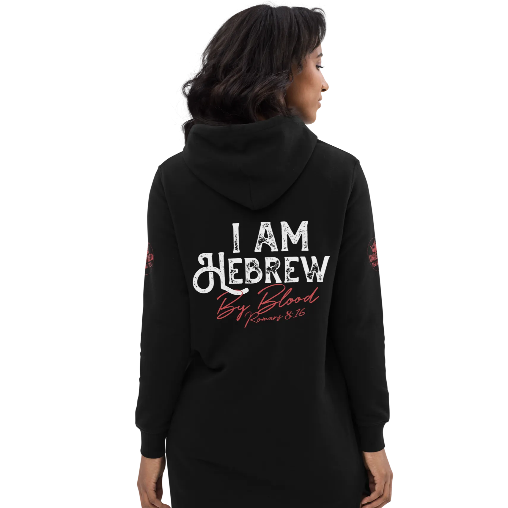 Long Hoodie Menorah Undefiled Hebrew by Blood
