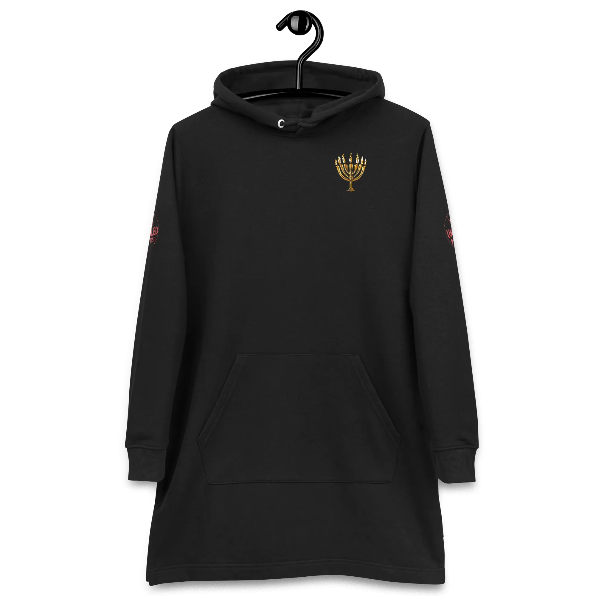 Long Hoodie Menorah Undefiled Hebrew by Blood