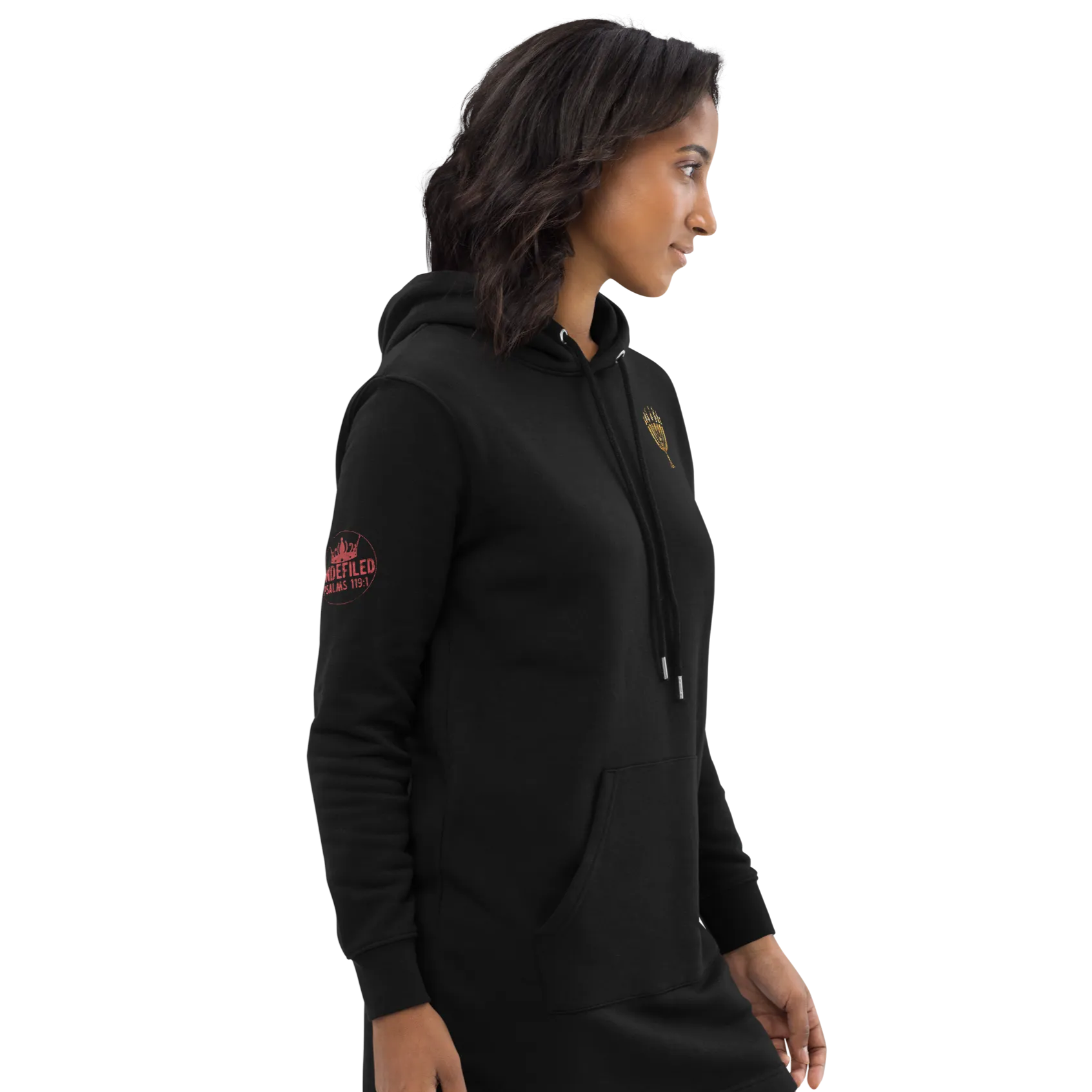 Long Hoodie Menorah Undefiled Hebrew by Blood