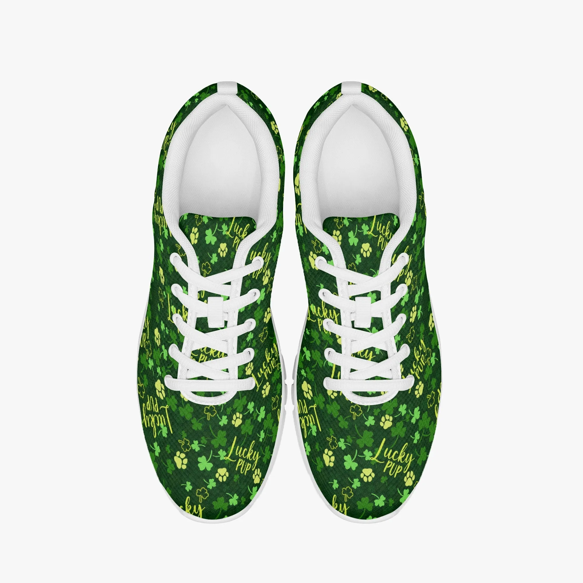 Lucky Pup Sneakers for Men Women, Running Shoes For Dog Lovers, St Patrick's Day Gifts
