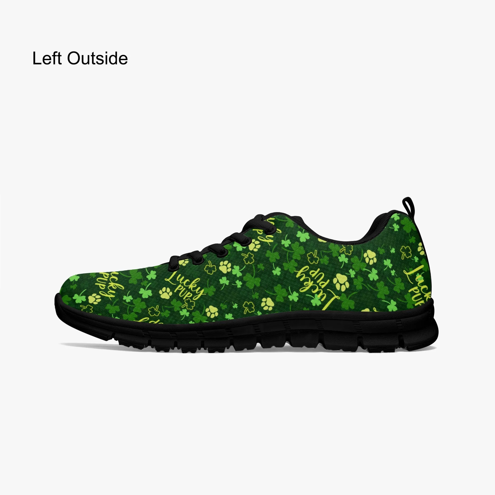 Lucky Pup Sneakers for Men Women, Running Shoes For Dog Lovers, St Patrick's Day Gifts
