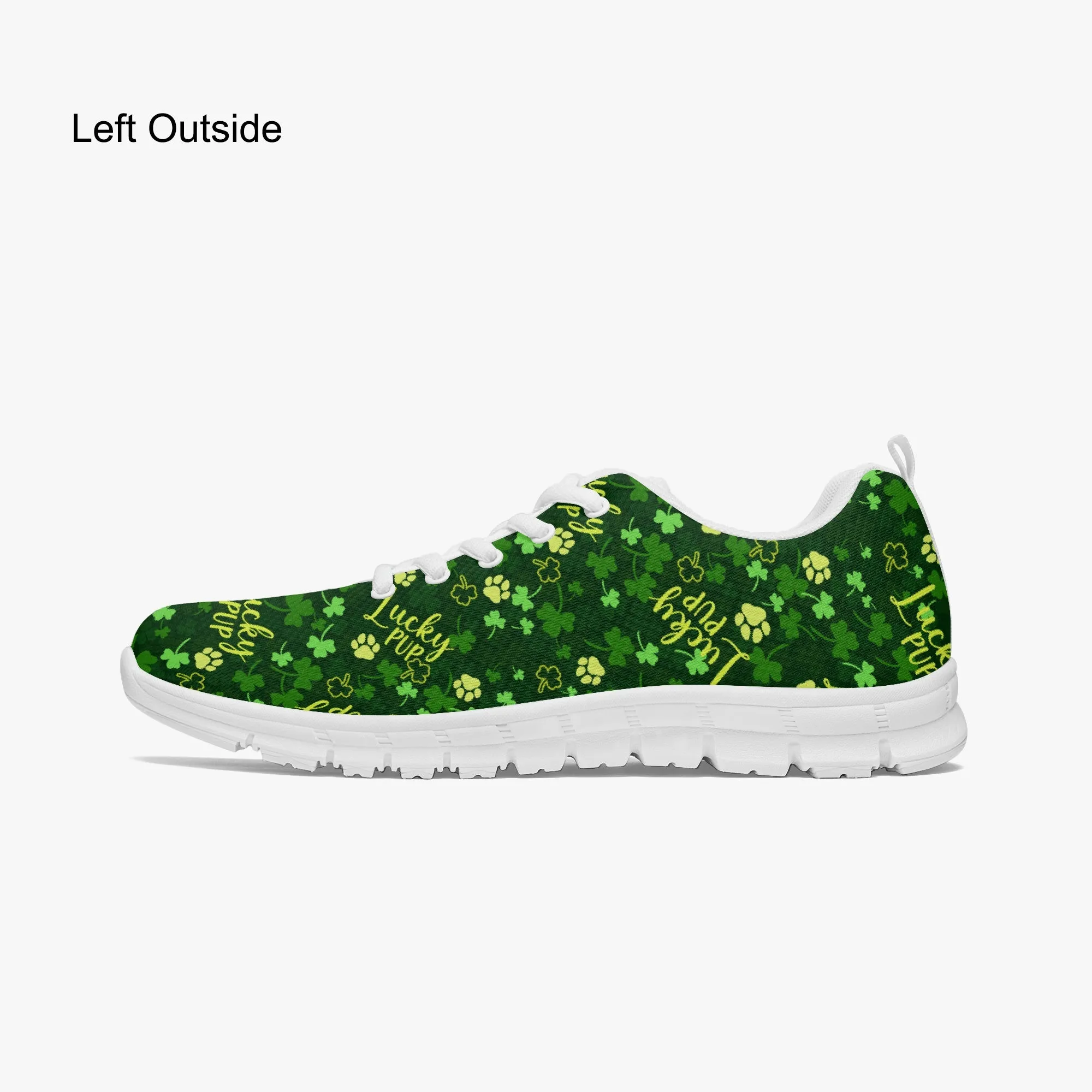 Lucky Pup Sneakers for Men Women, Running Shoes For Dog Lovers, St Patrick's Day Gifts