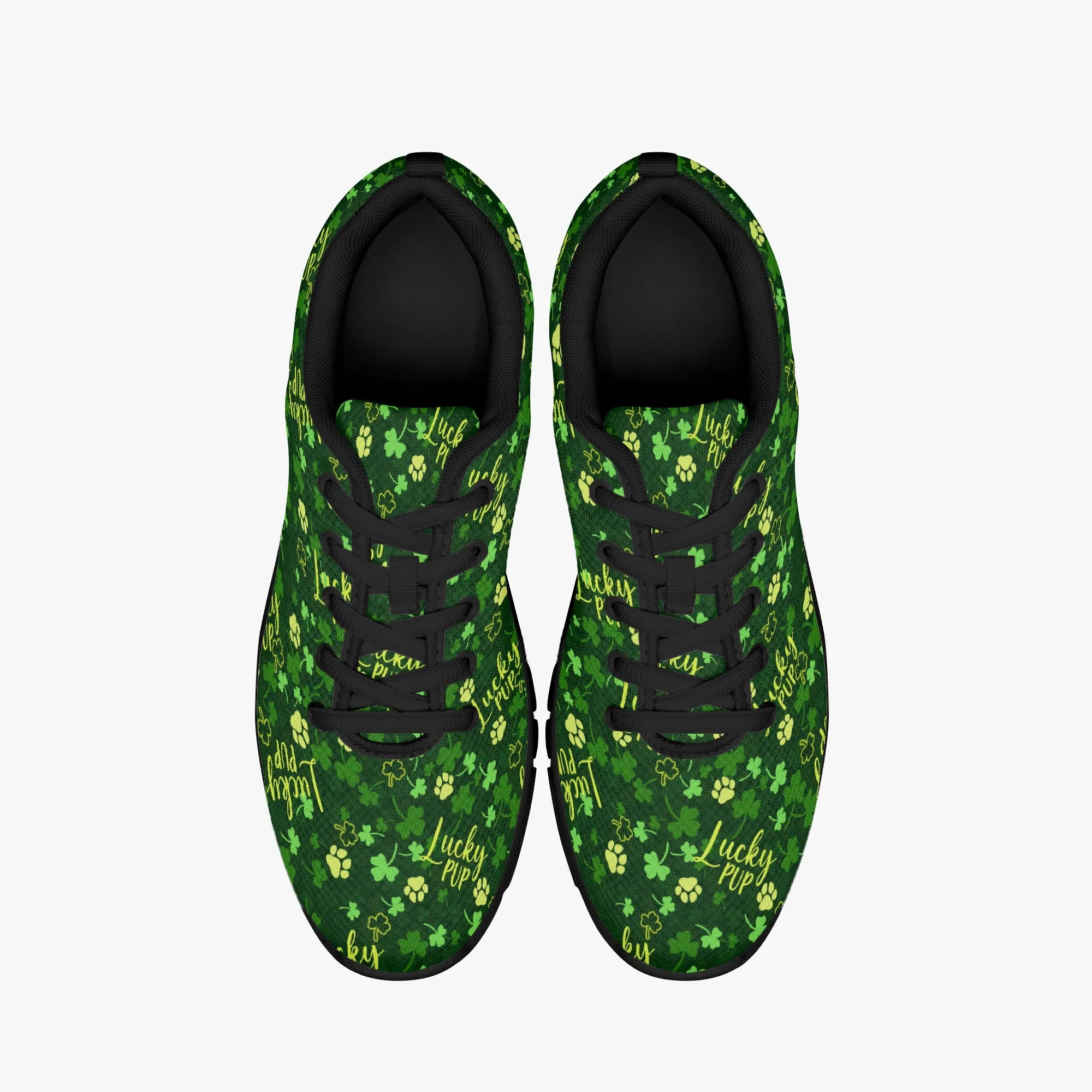 Lucky Pup Sneakers for Men Women, Running Shoes For Dog Lovers, St Patrick's Day Gifts