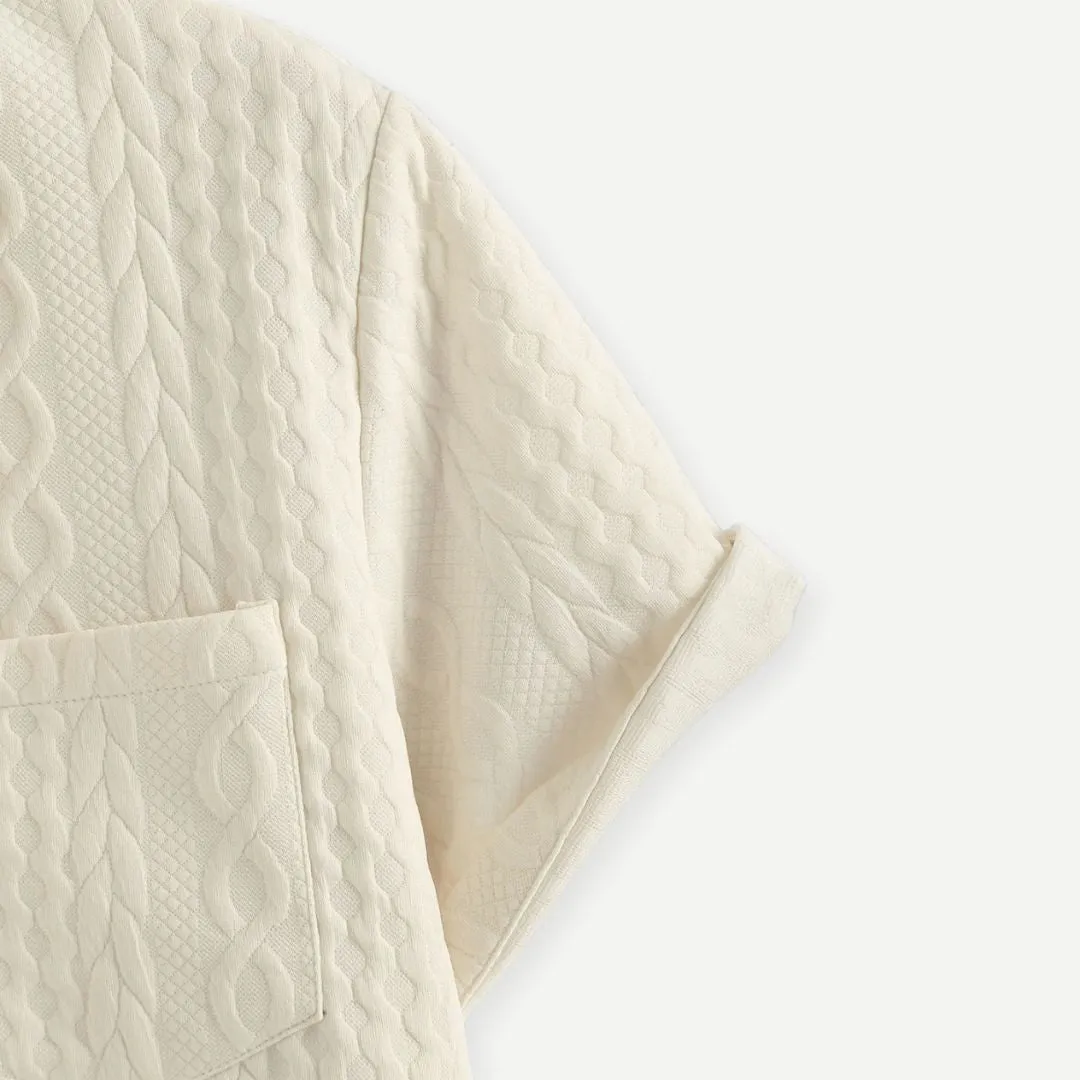 Lux Knitted Ivory Shirt