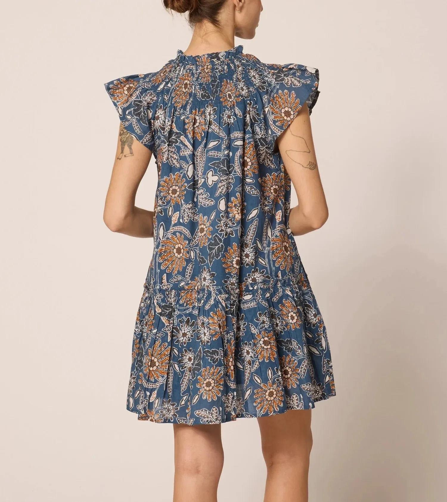 Lydia Mini Dress in Magnolia Floral Print