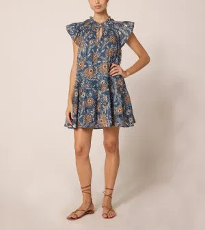 Lydia Mini Dress in Magnolia Floral Print