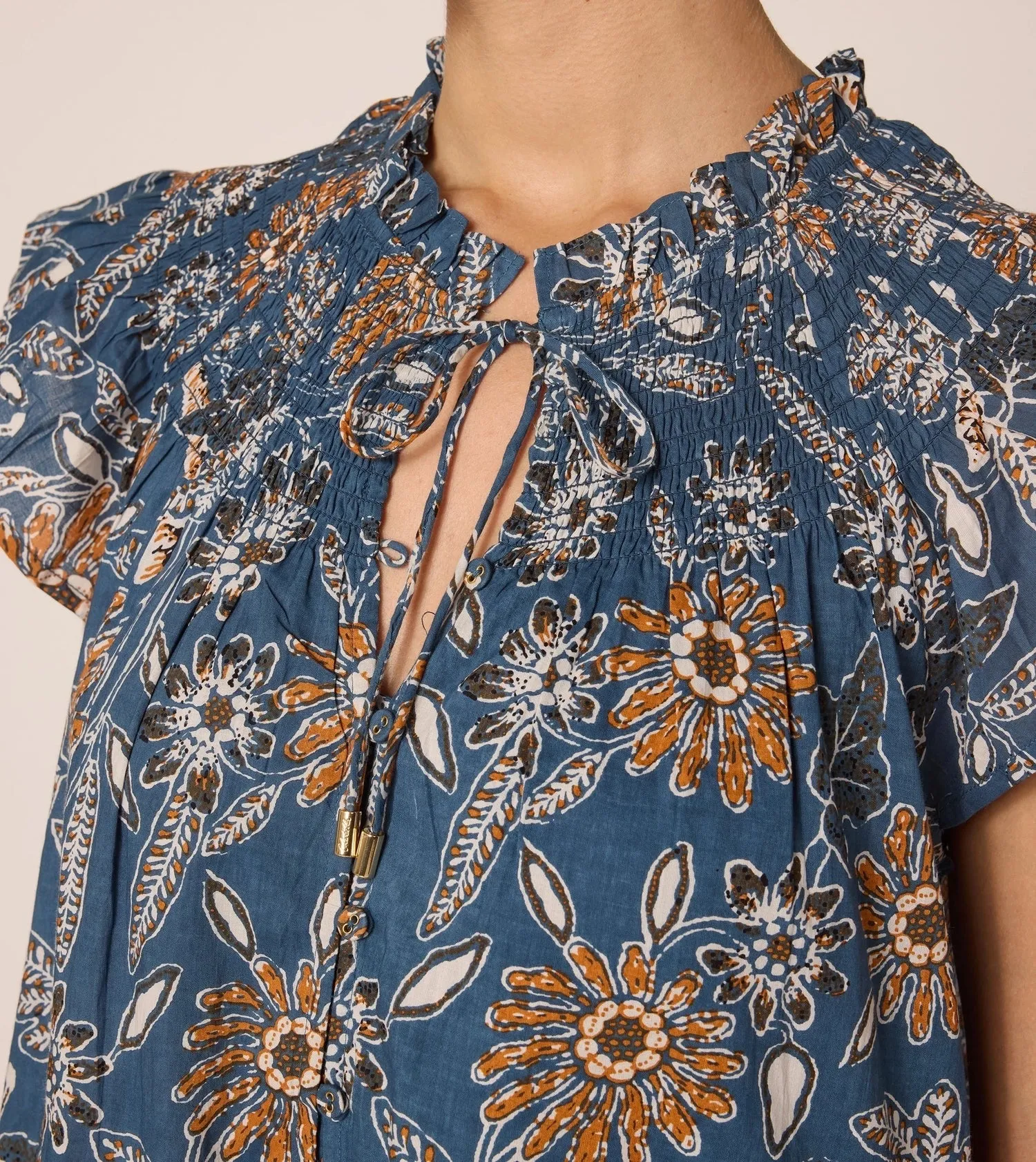 Lydia Mini Dress in Magnolia Floral Print