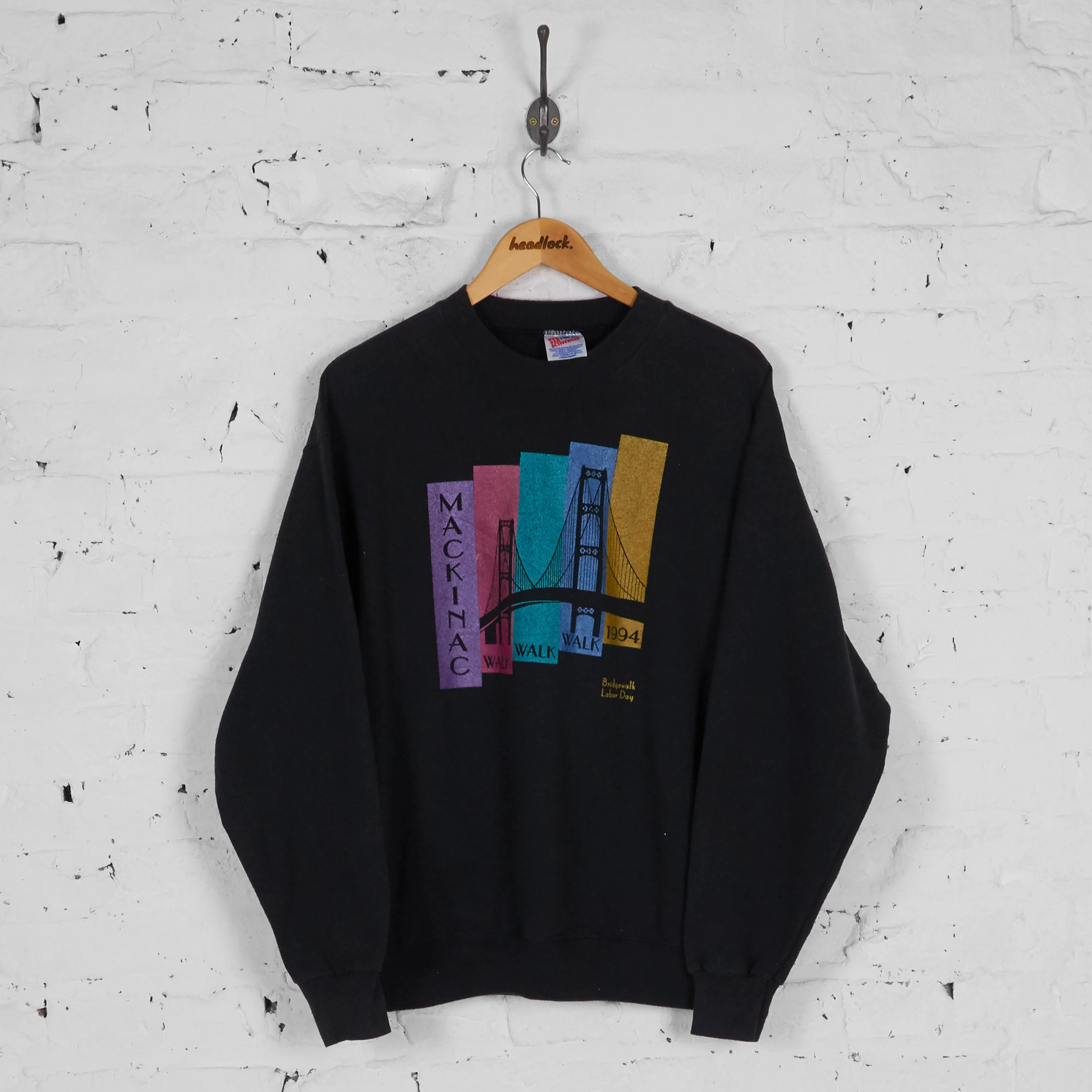 Mackinac Walk 1994 American Sweatshirt - Black - L