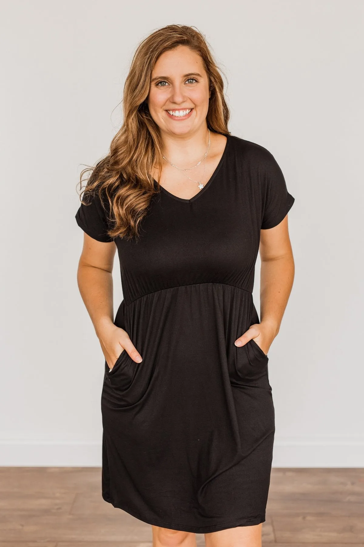 Made Of Magic V-Neck Dress- Black