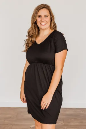 Made Of Magic V-Neck Dress- Black
