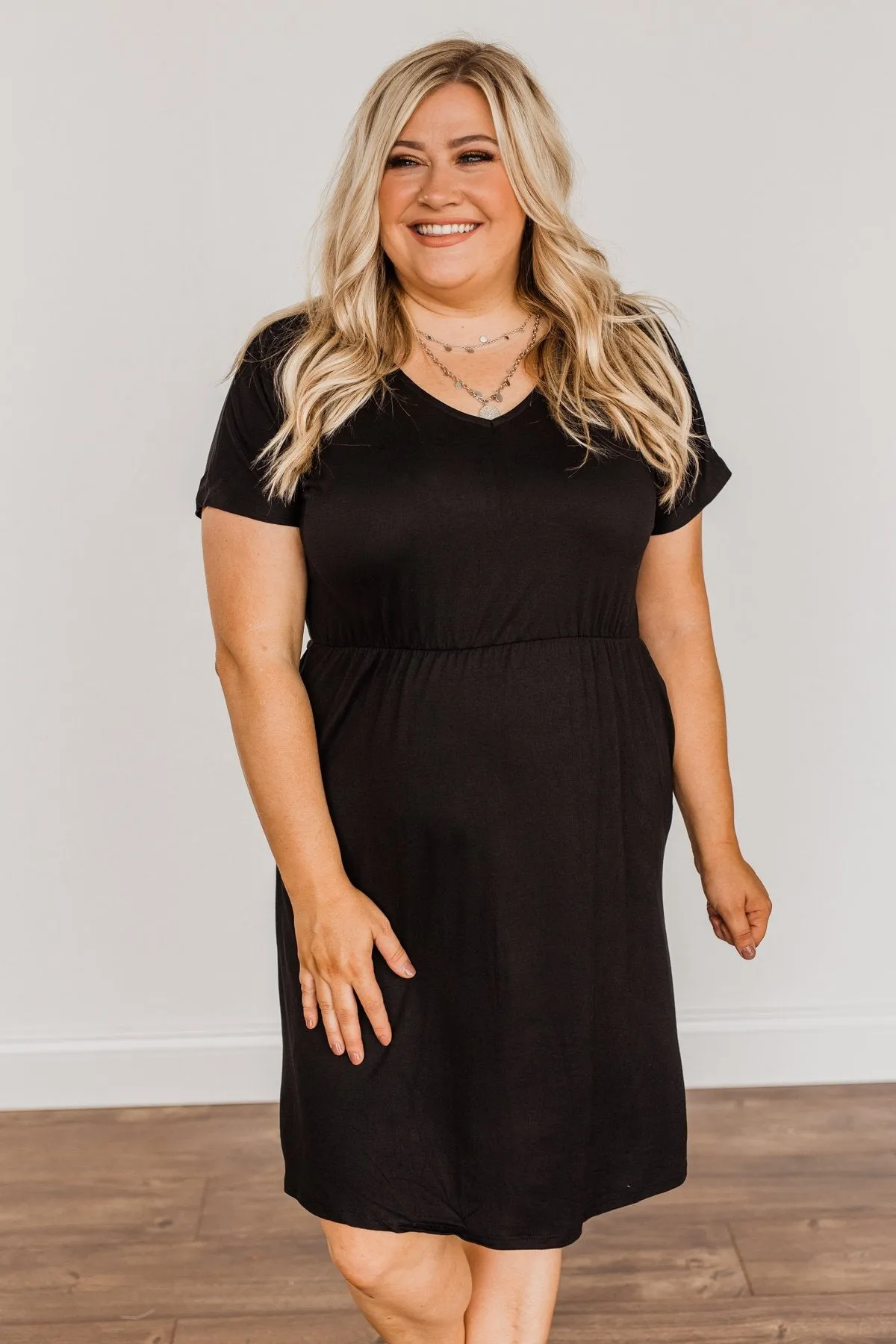 Made Of Magic V-Neck Dress- Black