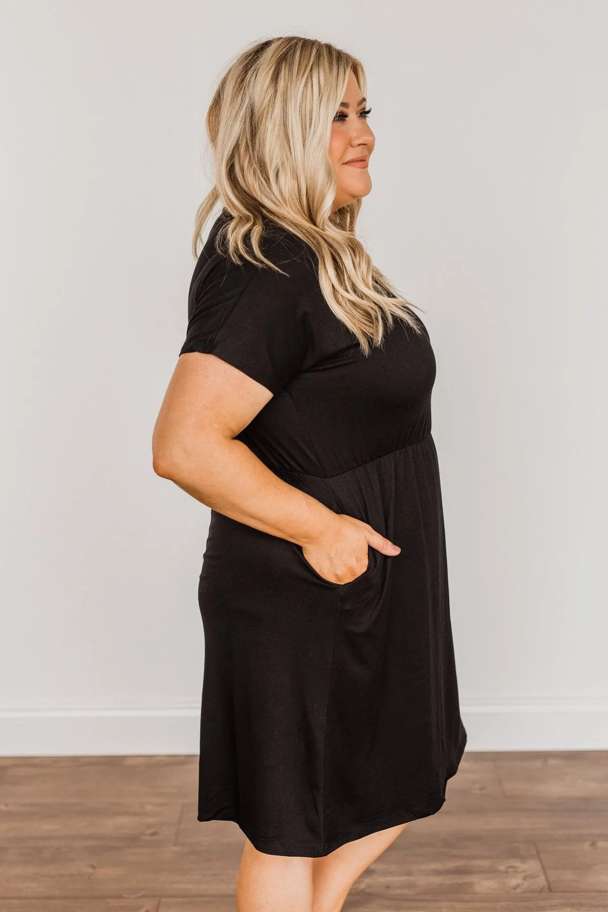Made Of Magic V-Neck Dress- Black