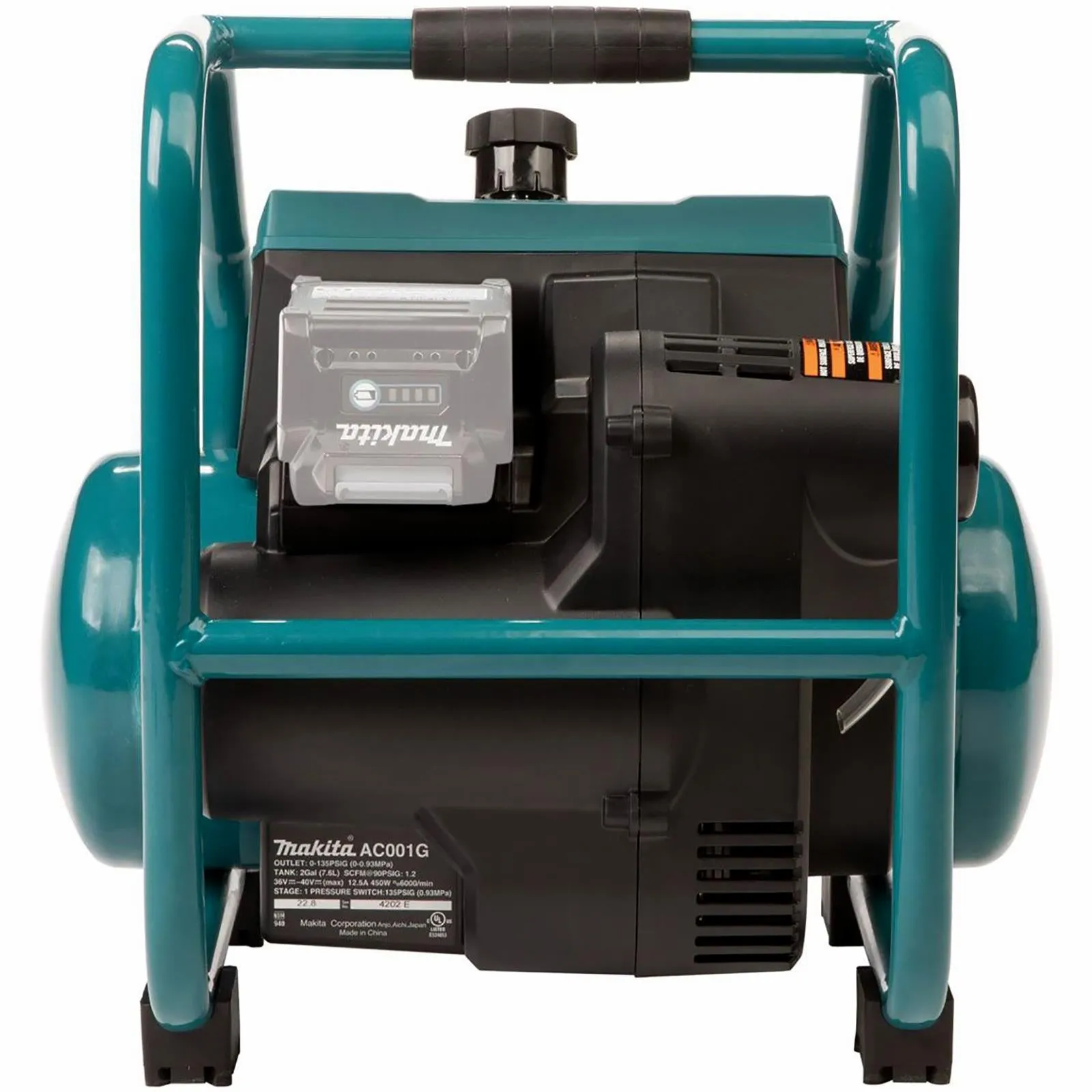 Makita Air Compressor XGT 40V Max Brushless Cordless 2 x 5Ah Batteries Rapid Charger AC001GT201