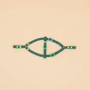 Marley Flat Rope Harness - Tartan Green