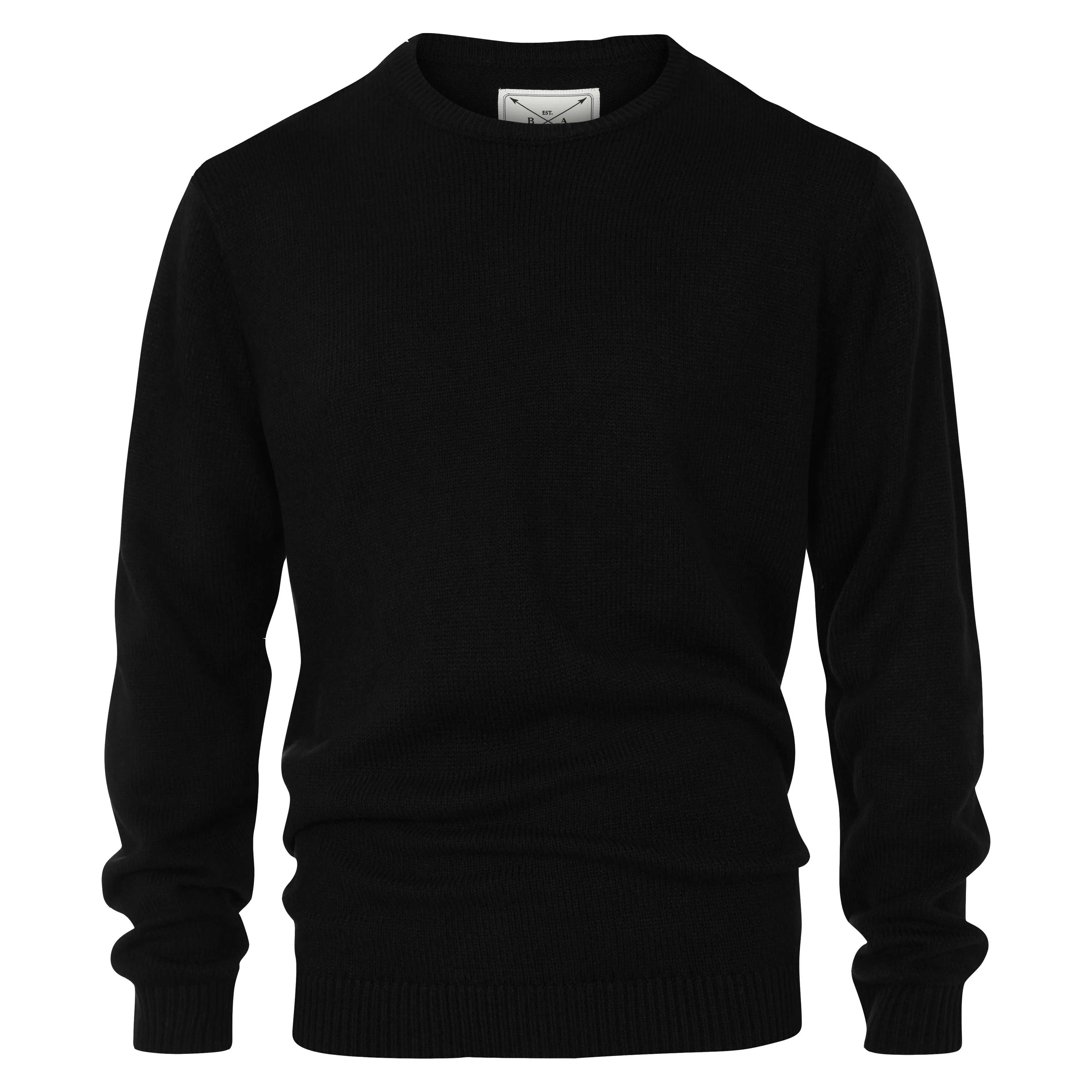 Men's Premium Knitted Crew Neck Jumper - Charcoal