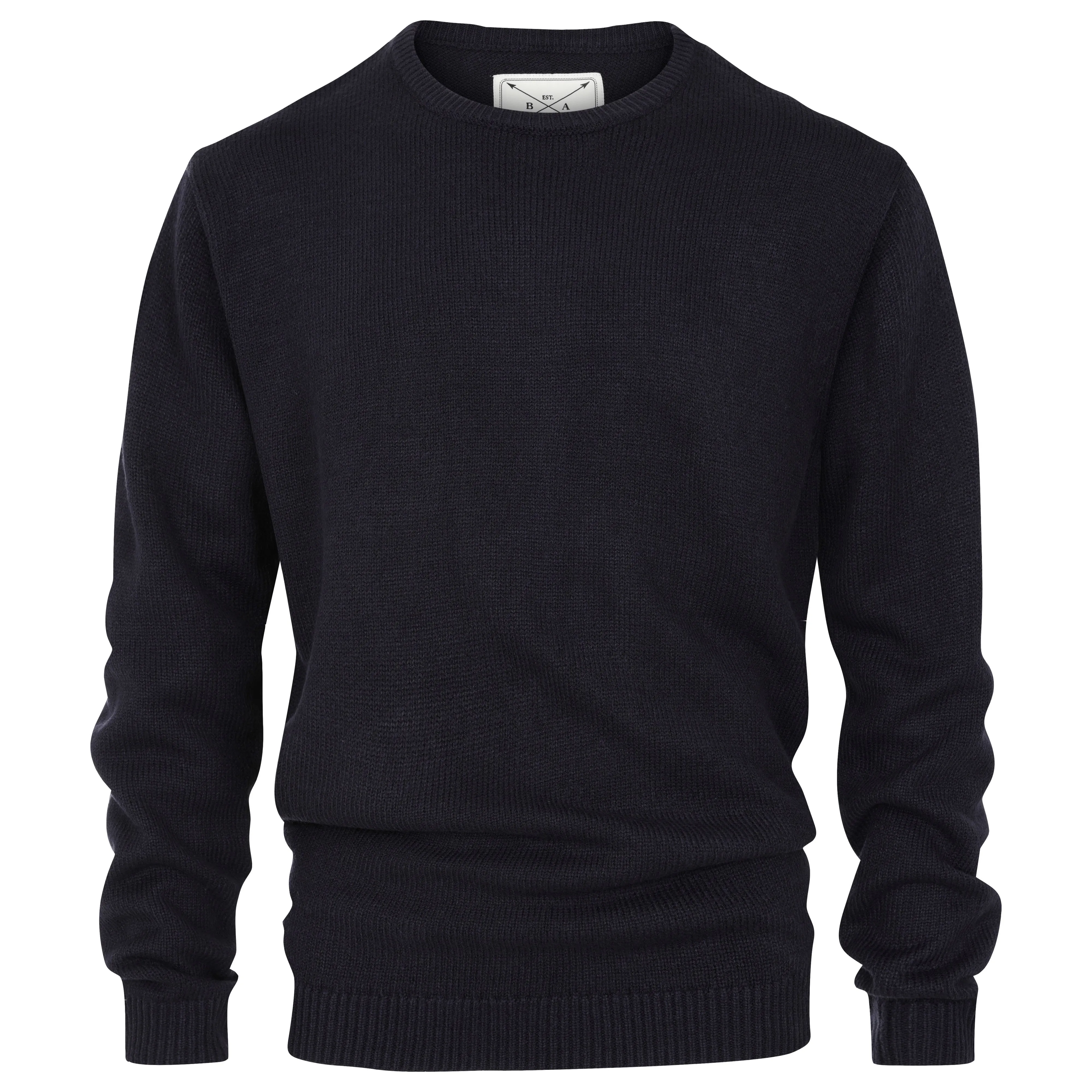 Men's Premium Knitted Crew Neck Jumper - Charcoal