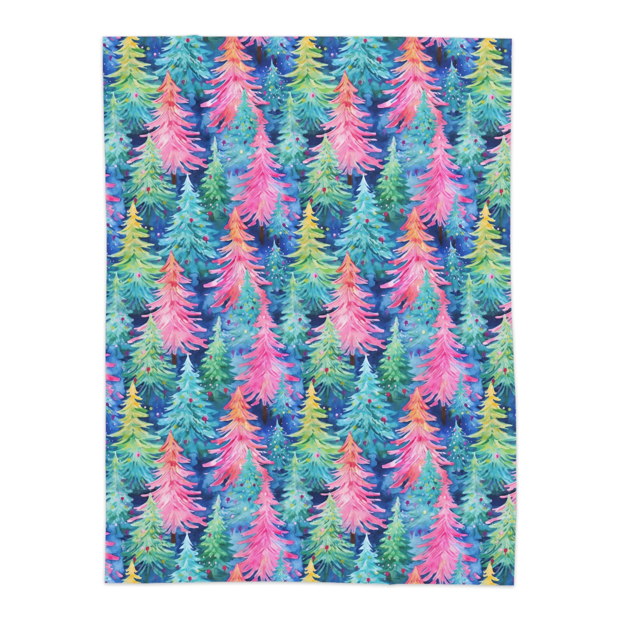 Merry & Bright Trees Sherpa Blanket