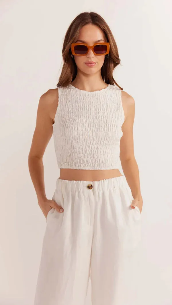 MinkPink Nerida Straight Leg Pant - Ivory